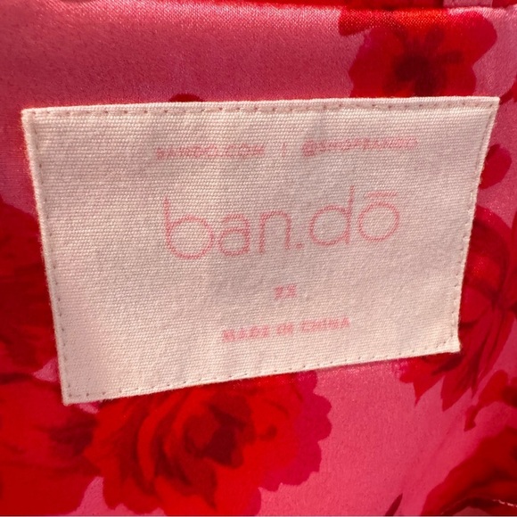 NWT Ban.dō Hot Pink Floral Stretch Silk Short Sleeve Leisure Shirt Size 2X - Picture 2 of 5